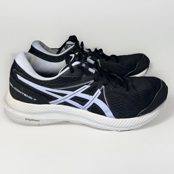 Asics Women's Shoes Gel Contend 7 1012A911 Black Lilac Opal Running Sneakers 9 - Picture 1 of 11